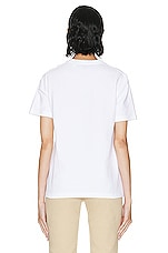 Burberry Toweling EKD T-shirt in White, view 3, click to view large image.