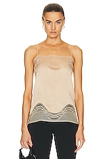 Burberry Lace Camisole Top in Soft Fawn IP Pattern, view 1, click to view large image.