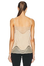 Burberry Lace Camisole Top in Soft Fawn IP Pattern, view 3, click to view large image.
