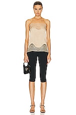 Burberry Lace Camisole Top in Soft Fawn IP Pattern, view 4, click to view large image.