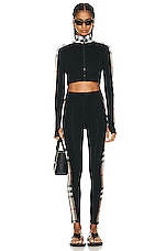 Burberry Athleisure Top in Black, view 4, click to view large image.