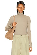Burberry Long Sleeve Top in Limestone, view 1, click to view large image.