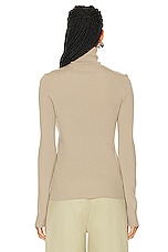 Burberry Long Sleeve Top in Limestone, view 3, click to view large image.