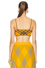Burberry Bralette Top in Pear IP Check, view 3, click to view large image.