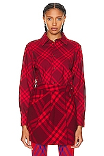 Burberry Long Sleeve Check Shirt in Ripple IP Check, view 1, click to view large image.