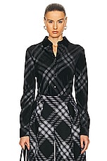 Burberry Button Down Blouse in Monochrome, view 1, click to view large image.