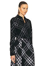 Burberry Button Down Blouse in Monochrome, view 2, click to view large image.
