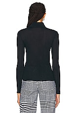 Burberry Collar Top in Black, view 4, click to view large image.