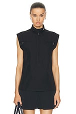 Burberry Zip Front Top in Black, view 1, click to view large image.
