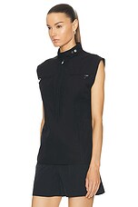 Burberry Zip Front Top in Black, view 3, click to view large image.