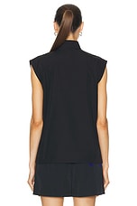 Burberry Zip Front Top in Black, view 4, click to view large image.