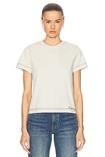 Burberry Short Sleeve T-Shirt in Plaster, view 1, click to view large image.