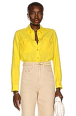Burberry Scarf Shirt in Pale Tulip Yellow, view 1, click to view large image.