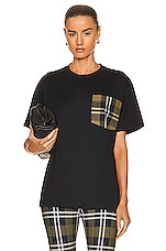 Burberry Carrick Tee in Black, view 1, click to view large image.