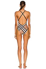 Burberry Alagnon Swimsuit in Archive Beige IP Check, view 3, click to view large image.