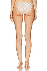 Burberry Bikini Bottom in Flax Check, view 3, click to view large image.