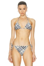 Burberry Triangle Bikini Top in Lichen IP Check, view 1, click to view large image.