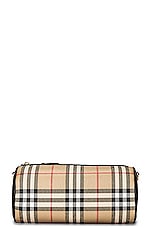 Burberry Barrel Bag in Archive Beige & Black, view 3, click to view large image.