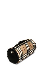 Burberry Barrel Bag in Archive Beige & Black, view 6, click to view large image.