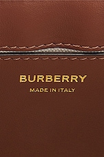 Burberry Medium Note Knit Check Bag in Dark Birch Brown Check, view 7, click to view large image.