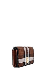 Burberry Lola Sequin Check Chain Wallet Bag in Dark Birch Brown, view 5, click to view large image.