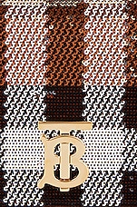 Burberry Lola Sequin Check Chain Wallet Bag in Dark Birch Brown, view 8, click to view large image.