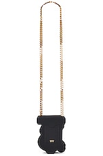 Burberry TB Metal Pouch in Black & Gold, view 3, click to view large image.