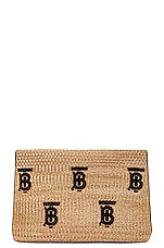 Burberry Duncan Pouch in Natural & Black, view 3, click to view large image.