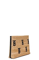 Burberry Duncan Pouch in Natural & Black, view 4, click to view large image.