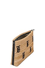 Burberry Duncan Pouch in Natural & Black, view 5, click to view large image.