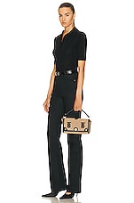 Burberry Small Note Shoulder Bag in Natural & Black, view 2, click to view large image.