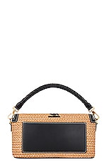 Burberry Small Note Shoulder Bag in Natural & Black, view 3, click to view large image.