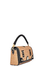 Burberry Small Note Shoulder Bag in Natural & Black, view 4, click to view large image.