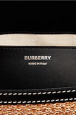 Burberry Small Note Shoulder Bag in Natural & Black, view 7, click to view large image.