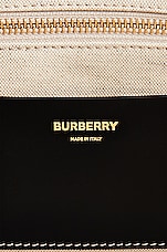 Burberry Medium Freya Tote Bag in Natural & Black, view 6, click to view large image.