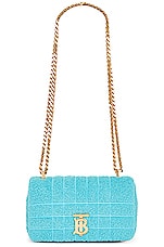 Burberry Mini Lola Shoulder Bag in Vivid Turquoise, view 1, click to view large image.