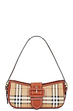 Burberry Sling Bag Shoulder Bag in Vintage Check & Briar Brown, view 1, click to view large image.