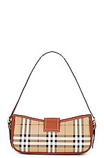 Burberry Sling Bag Shoulder Bag in Vintage Check & Briar Brown, view 3, click to view large image.