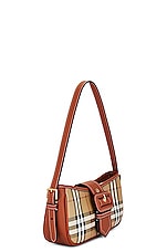Burberry Sling Bag Shoulder Bag in Vintage Check & Briar Brown, view 4, click to view large image.