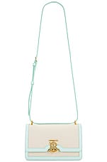 Burberry Mini TB Elongated Bag in Natural & Cool Mint, view 1, click to view large image.