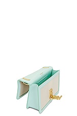 Burberry Mini TB Elongated Bag in Natural & Cool Mint, view 4, click to view large image.