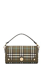 Burberry Small Note Shoulder Bag in Olive Green, view 3, click to view large image.