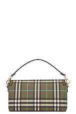 Burberry Small Note Shoulder Bag in Olive Green, view 4, click to view large image.