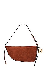 Burberry Small Shield Sling Bag in Bruciato, view 2, click to view large image.