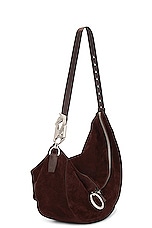 Burberry Large Knight Hobo Bag in Cocoa, view 4, click to view large image.