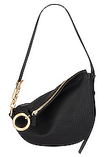 Burberry Small Knight Hobo Bag in Black, view 1, click to view large image.