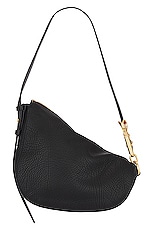 Burberry Small Knight Hobo Bag in Black, view 3, click to view large image.