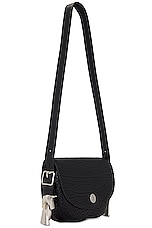 Burberry Small Chess Satchel Bag in Black, view 4, click to view large image.