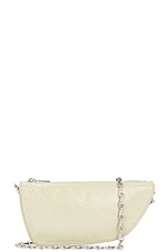 Burberry Micro Sling Shield Bag in Hunter, view 1, click to view large image.