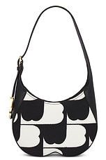 Burberry Chess Baguette Bag in Black, view 3, click to view large image.